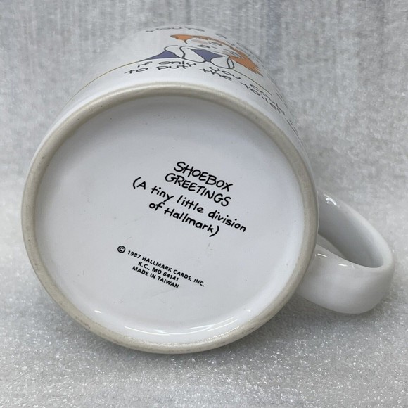 1987 Shoebox Greetings "You're A Great Guy... Toilet Seat Down" Coffee Tea Mug - Picture 7 of 7